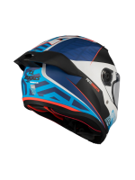 Axxis Fenix Essence Parlak Mavi - Beyaz Full Face Kask