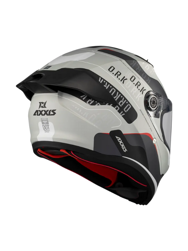 Axxis Fenix O.R.K. Parlak Beyaz - Gri Full Face Kask