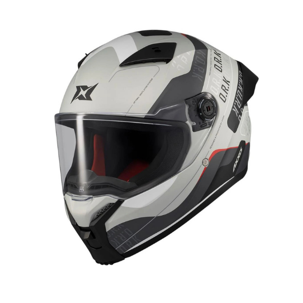 Axxis Fenix O.R.K. Parlak Beyaz - Gri Full Face Kask