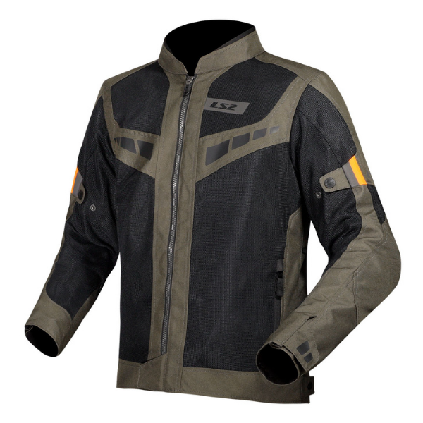 LS2 Blade Air Haki - Turuncu Mevsimlik Motorcu Montu