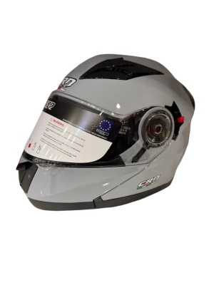 CRN 925 Nardo Gri Güneş Vizörlü Çenesi Açılır Kask
