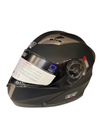 CRN 925 Mat Siyah Güneş Vizörlü Çenesi Açılır Kask