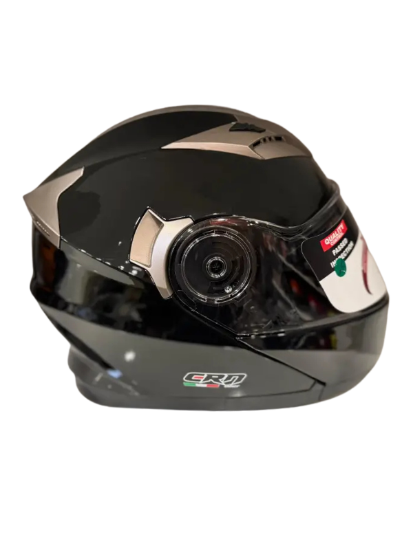 CRN 925 Siyah Güneş Vizörlü Çenesi Açılır Kask