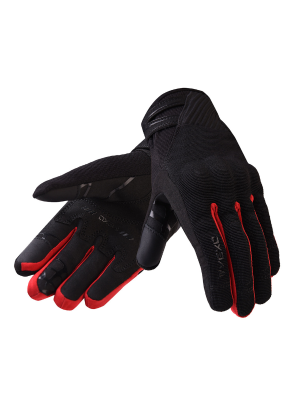 Vexo Globe Siyah - Kırmızı Motorcu Eldiveni