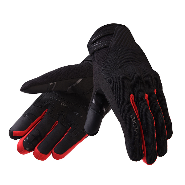Vexo Globe Siyah - Kırmızı Motorcu Eldiveni