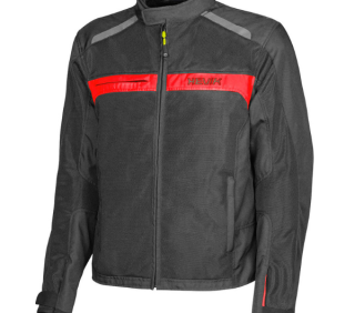 Hevik Scirocco Siyah - Kırmızı Mevsimlik Motorcu Montu