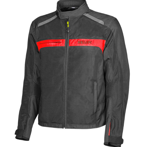 Hevik Scirocco Siyah - Kırmızı Mevsimlik Motorcu Montu