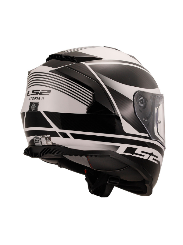 LS2 Storm 2 Dodger Mat Siyah - Beyaz Full Face Kask