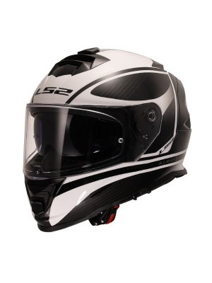 LS2 Storm 2 Dodger Mat Siyah - Beyaz Full Face Kask