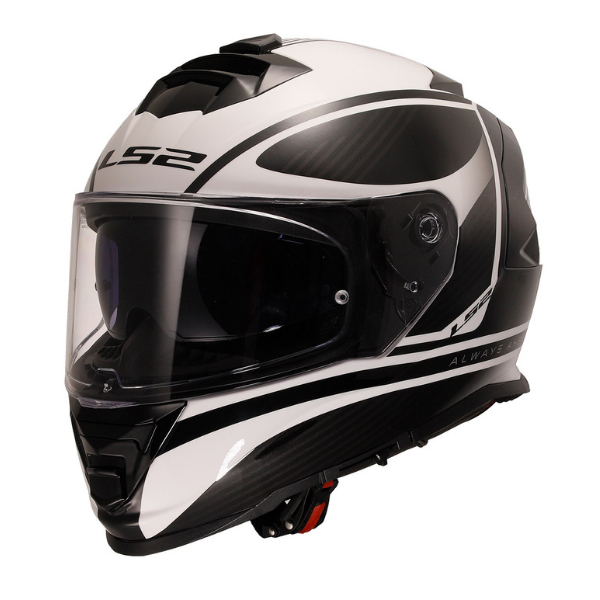 LS2 Storm 2 Dodger Mat Siyah - Beyaz Full Face Kask