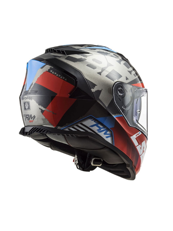 LS2 Storm 2 Sprinter Mat Siyah - Kırmızı Titanyum Full Face Kask