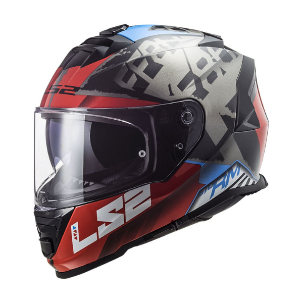 LS2 Storm 2 Sprinter Mat Siyah - Kırmızı Titanyum Full Face Kask