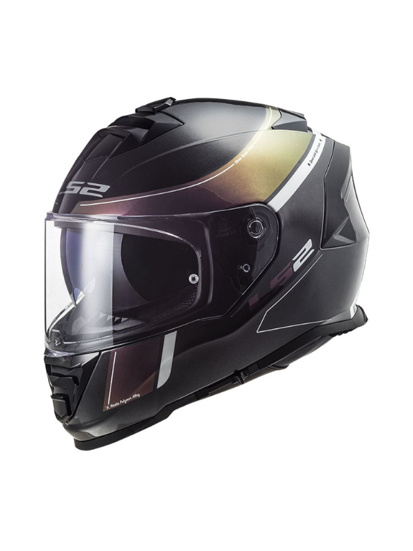 LS2 Storm 2 Velvet Mat Siyah - Gökkuşağı Full Face Kask