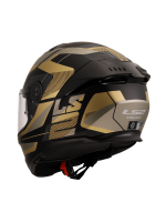 LS2 Stream 2 Road Mat Siyah - Gold - Gri Full Face Kask