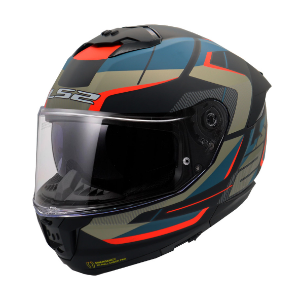 LS2 Stream 2 Vintage Mat Siyah - Gri - Mavi - Kırmızı  Full Face Kask