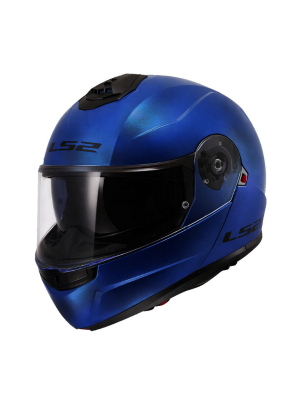 LS2 Strobe 2 Mat Navy Blue Çenesi Açılır Kask