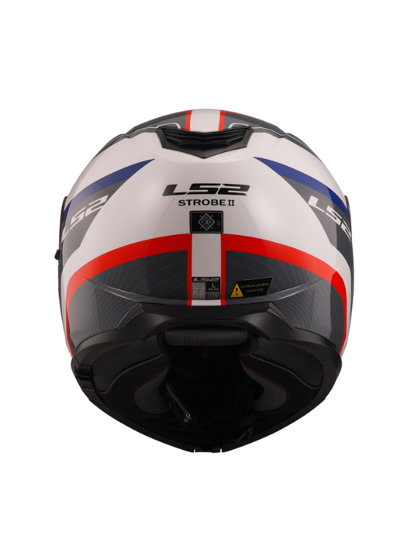 LS2 Strobe 2 Monza Siyah Beyaz Kırmızı Çenesi Açılır Kask