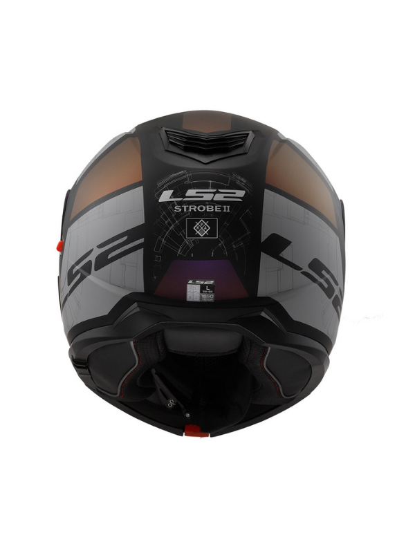 LS2 Strobe 2 Phantom Mat Siyah Mor Mavi Çenesi Açılır Kask