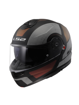 LS2 Strobe 2 Phantom Mat Siyah Mor Mavi Çenesi Açılır Kask