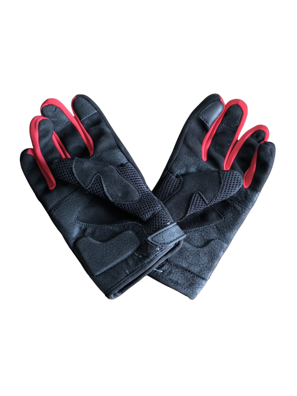 Motari Street Adventure Siyah - Kırmızı Yazlık Motorcu Eldiveni