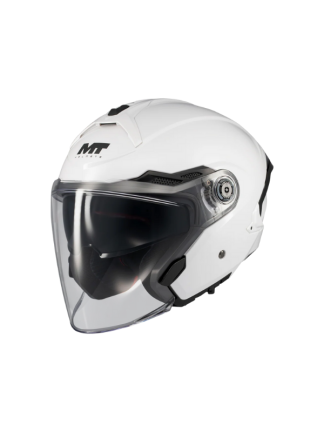 MT Cosmo SV Parlak Beyaz Çenesiz Motosiklet Kaskı
