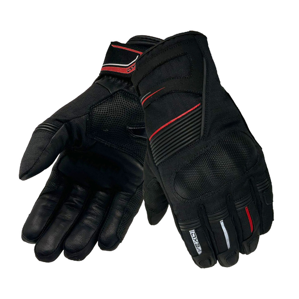 Vexo North H20 Siyah - Kırmızı Kışlık Motorcu Eldiveni