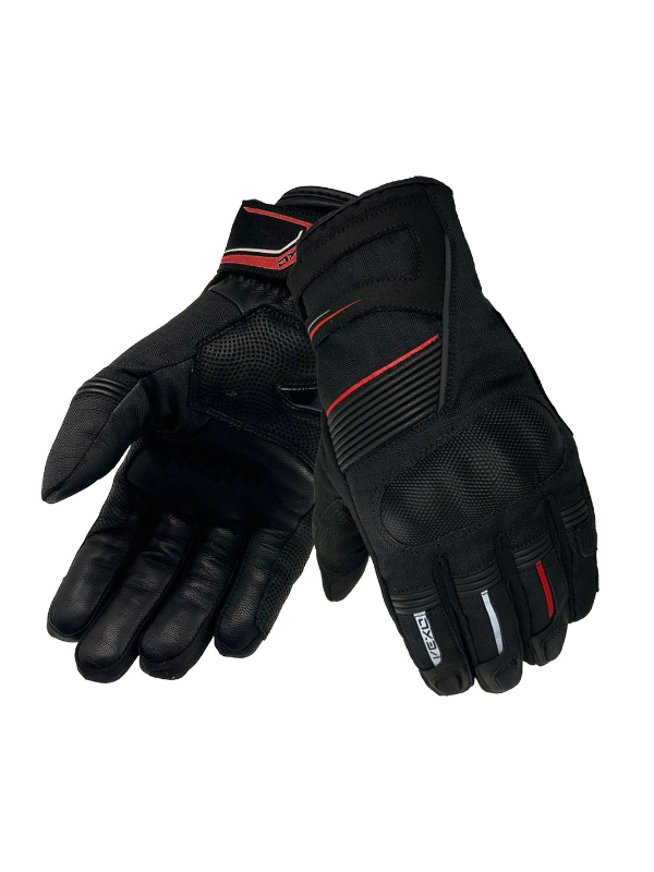 Vexo North H20 Siyah - Kırmızı Kışlık Motorcu Eldiveni