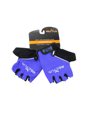 Rectus Kısa Parmaksız Kaymayan Kesik Eldiven Mavi