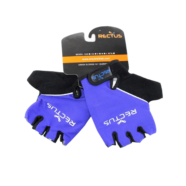 Rectus Kısa Parmaksız Kaymayan Kesik Eldiven Mavi