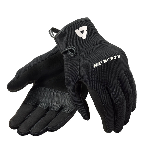 Revit Cool Siyah - Beyaz Motorcu Eldiveni