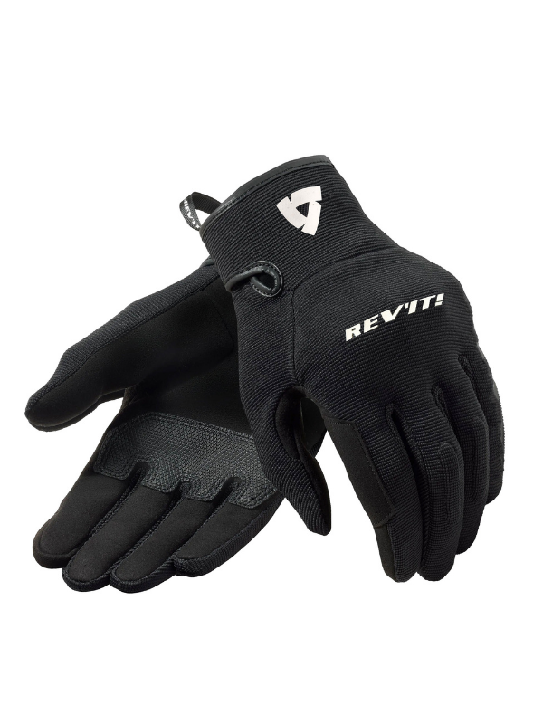 Revit Cool Siyah - Beyaz Motorcu Eldiveni