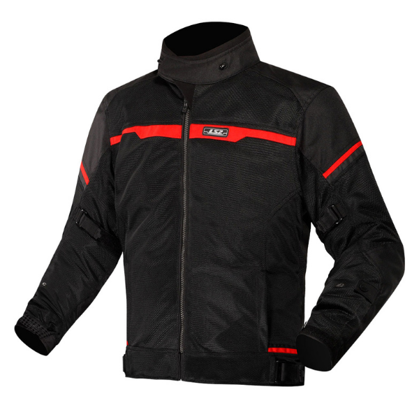 LS2 Riva Siyah - Kırmızı Mevsimlik Motorcu Montu