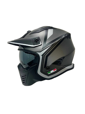 Sway SW 726X Tokyo Gri - Siyah Modüler Motosiklet Kaskı