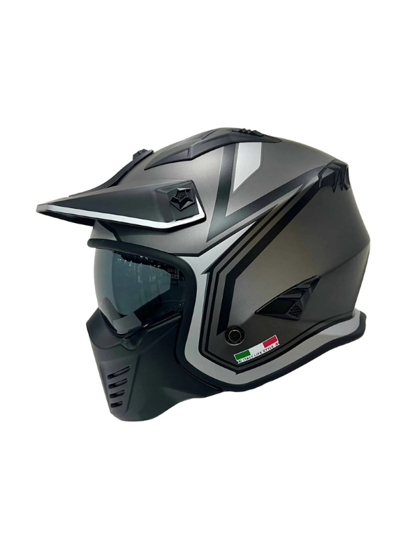 Sway SW 726X Tokyo Gri - Siyah Modüler Motosiklet Kaskı