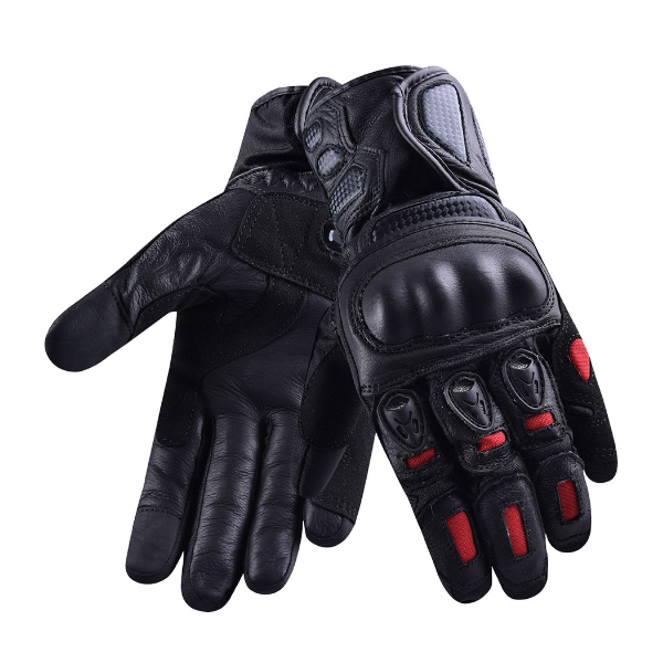 Vexo Vanguard Siyah - Kırmızı Kışlık Motorcu Eldiveni