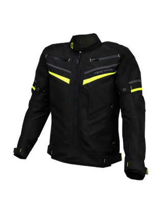 Vexo California Siyah - Sarı Mevsimlik Motorcu Montu