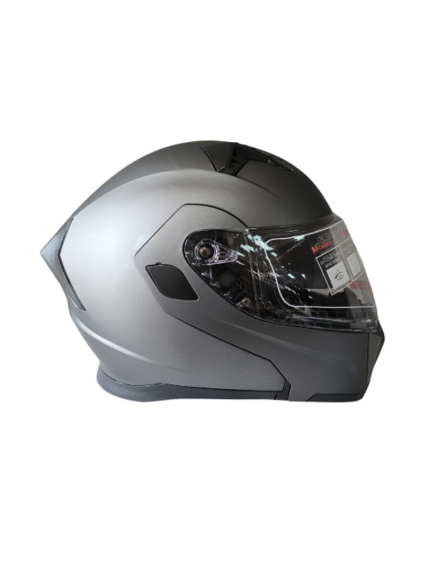JK Mat Gri Çene Açılır Motorcu Kaskı