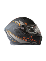 JK Mat Siyah - Sarı Çene Açılır Motorcu Kaskı