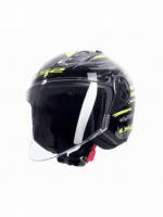 LS2 Airflow 2 Brush Siyah - Neon Sarı Çenesiz Kask