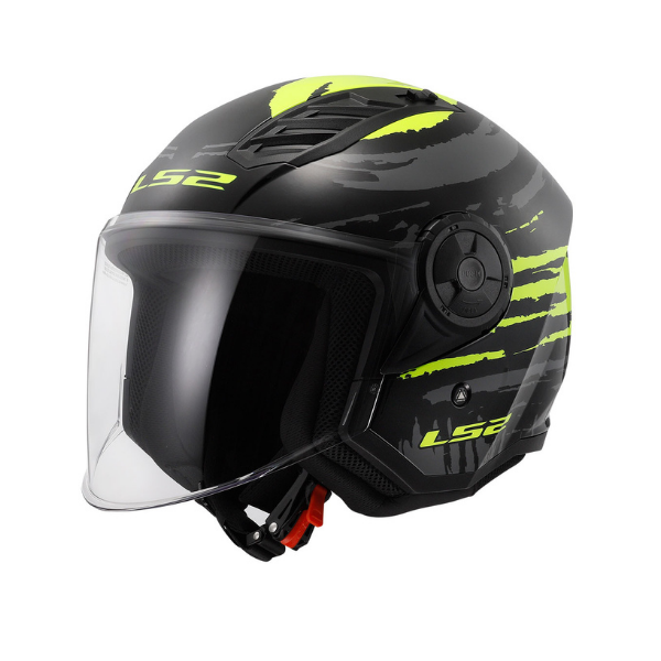 LS2 Airflow 2 Brush Siyah - Neon Sarı Çenesiz Kask