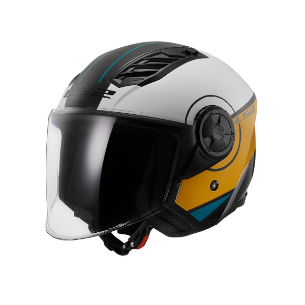 LS2 Airflow 2 Cover Siyah - Beyaz - Kahverengi Çenesiz Kask