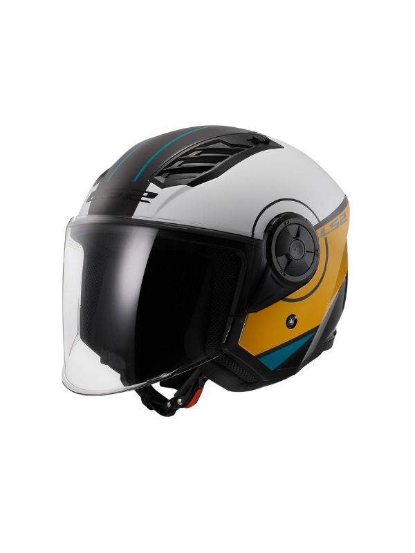 LS2 Airflow 2 Cover Siyah - Beyaz - Kahverengi Çenesiz Kask