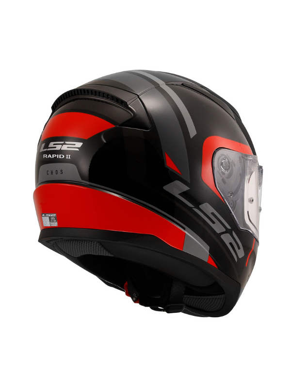 LS2 Rapid 2 Chos Siyah - Kırmızı Full Face Kask