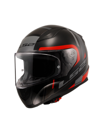 LS2 Rapid 2 Chos Siyah - Kırmızı Full Face Kask