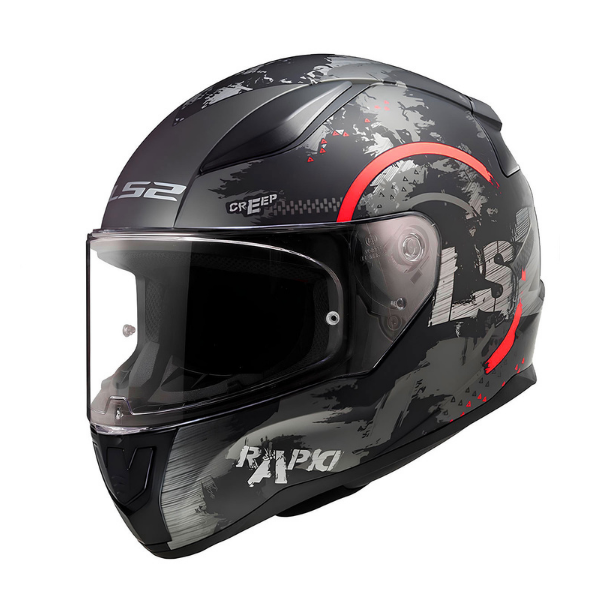 LS2 Rapid 2 Circle Mat Siyah - Kırmızı Full Face Kask