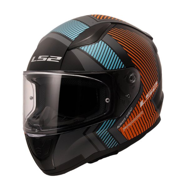 LS2 Rapid 2 Extra Mat Gri - Neon Turuncu Full Face Kask