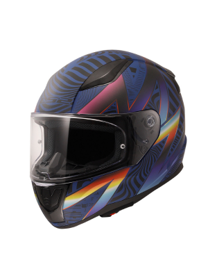 LS2 Rapid 2 Optik Mat Mavi - Mor Full Face Kask
