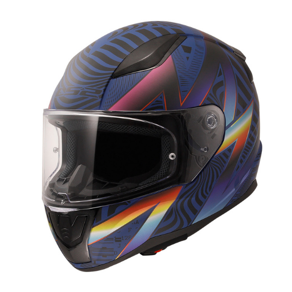 LS2 Rapid 2 Optik Mat Mavi - Mor Full Face Kask