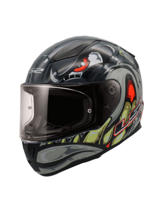 LS2 Rapid 2 Spox Gri - Kırmızı Full Face Kask