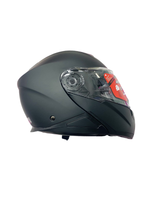 STWIN Mat Siyah Çene Açılır Motorcu Kaskı